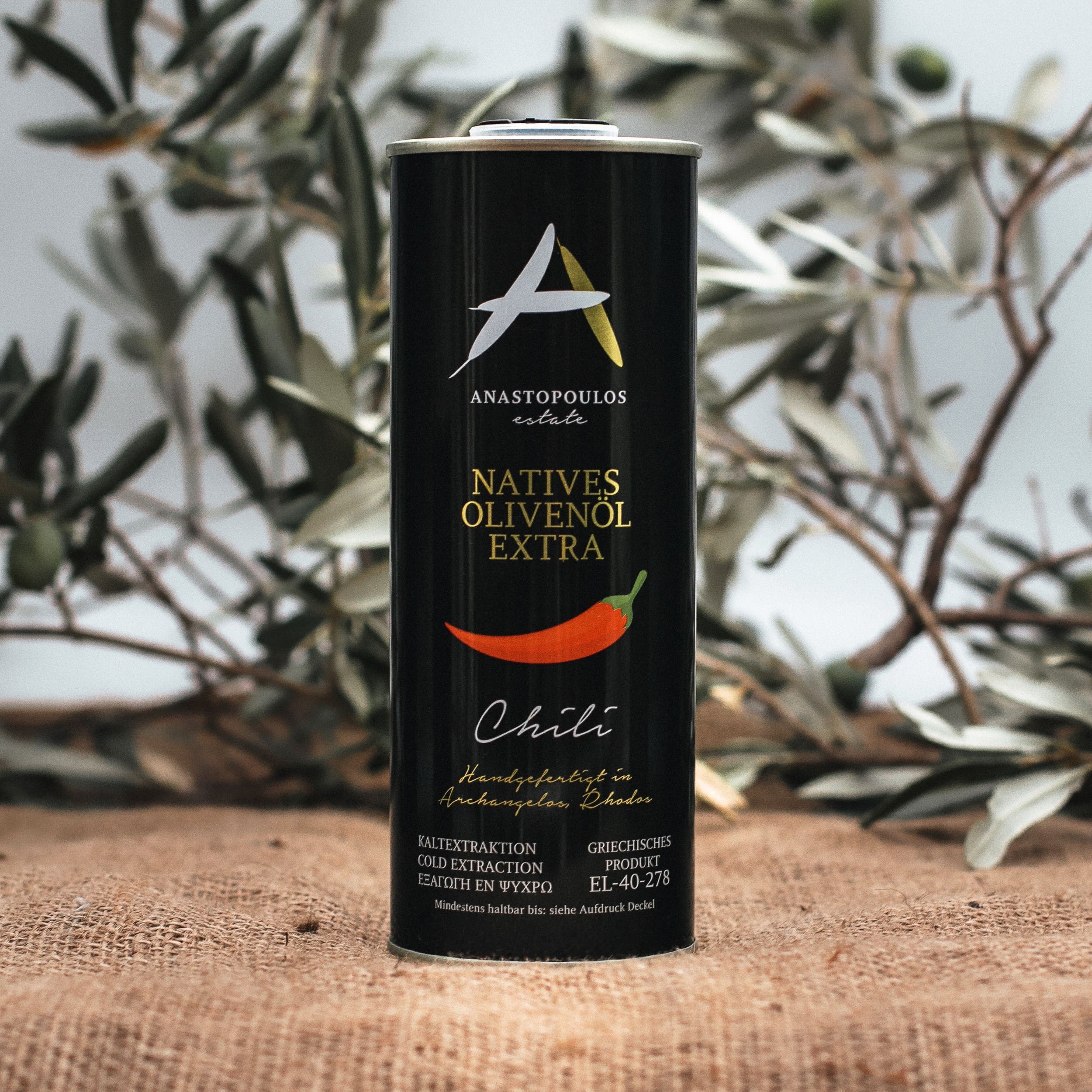 Extra Virgin Olive Oil Chilli metal 500ml